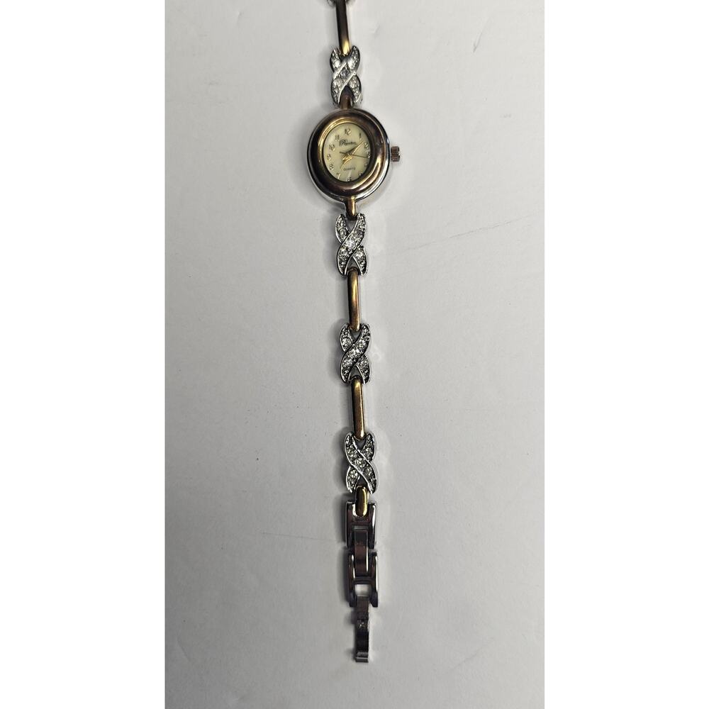 Vintage ROYALTON Rhinestone Gold Silver Women's WATCH New Gift As Is Rare NOS - Picture 5 of 10